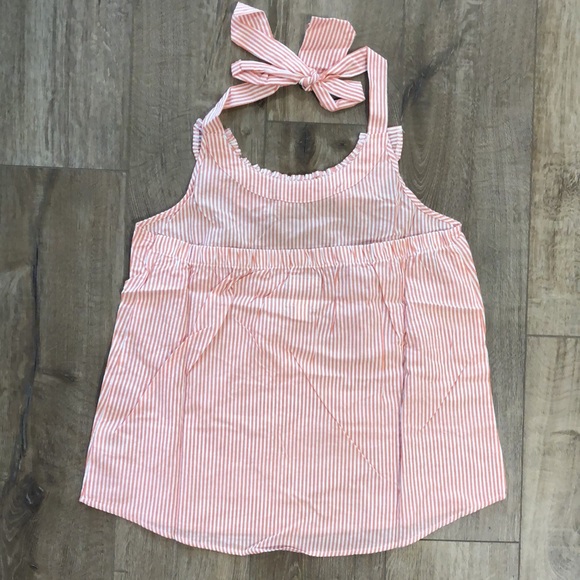 NWT! - CHRISTINE & TAYLOR 100% Cotton Pinstripe Halter Top - Picture 7 of 9